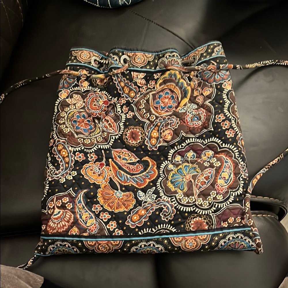 Vera Bradley Colorful Paisley Drawstring Bag